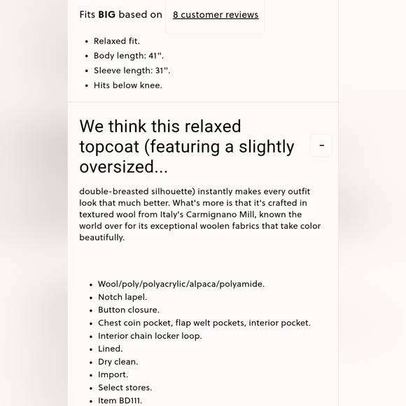 J. Crew Collection Italian Brushed Wool Topcoat - Picture 8 of 8